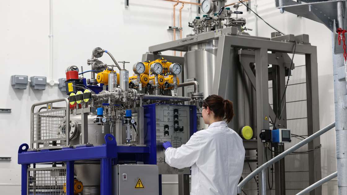 CPI scientist using a piece of equipment at CPI's AMBIC facility. CPI scientist using a piece of equipment at CPI's AMBIC facility.