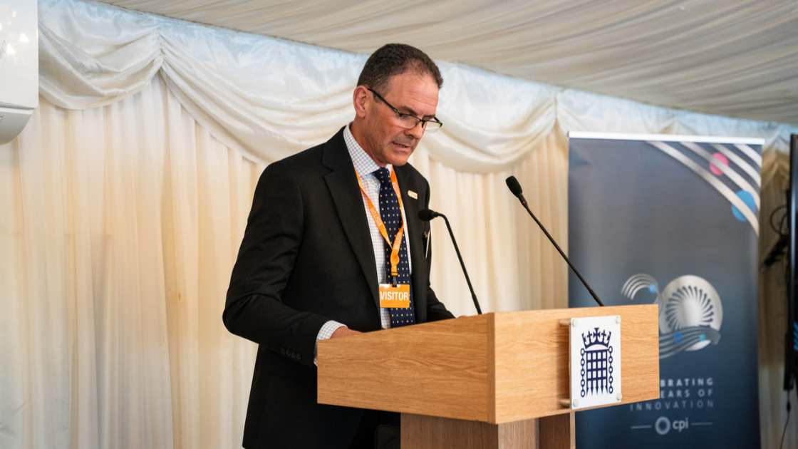 CEO Frank Millar opening the event with a speech. CEO Frank Millar opening the event with a speech.