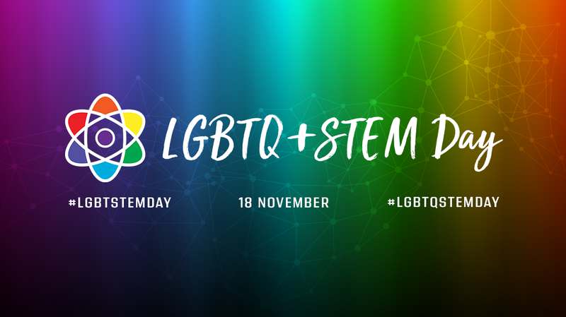 LGBTQ+ STEM Day logo banner LGBTQ+ STEM Day logo banner