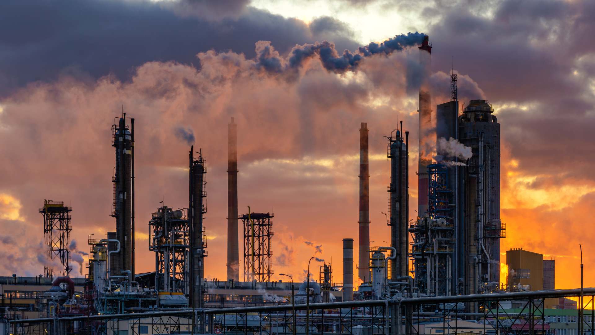 A large chemical complex. A large chemical complex.