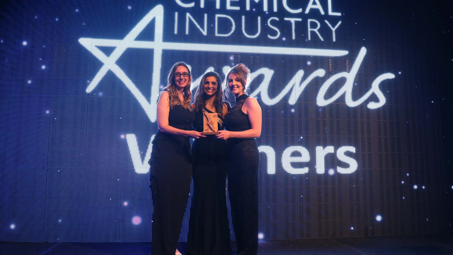 Louise Barker, CPI’s Head of Performance & Impact, left, with Sarah Scarr, CPI Impact Analyst, right, and awards host Sameena Ali-Khan Louise Barker, CPI’s Head of Performance & Impact, left, with Sarah Scarr, CPI Impact Analyst, right, and awards host Sameena Ali-Khan