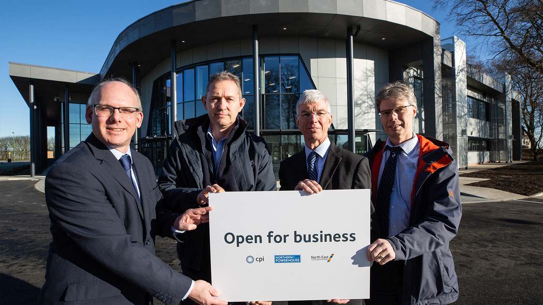 Dr Tom Harvey, Healthcare Photonics Lead at CPI; with Bob Preston, CPI Project Manager; Dr John Cocker, Business Unit Director - Printable Electronics at CPI; and Ray Browning, Programme Manager at the North East LEP Dr Tom Harvey, Healthcare Photonics Lead at CPI; with Bob Preston, CPI Project Manager; Dr John Cocker, Business Unit Director - Printable Electronics at CPI; and Ray Browning, Programme Manager at the North East LEP