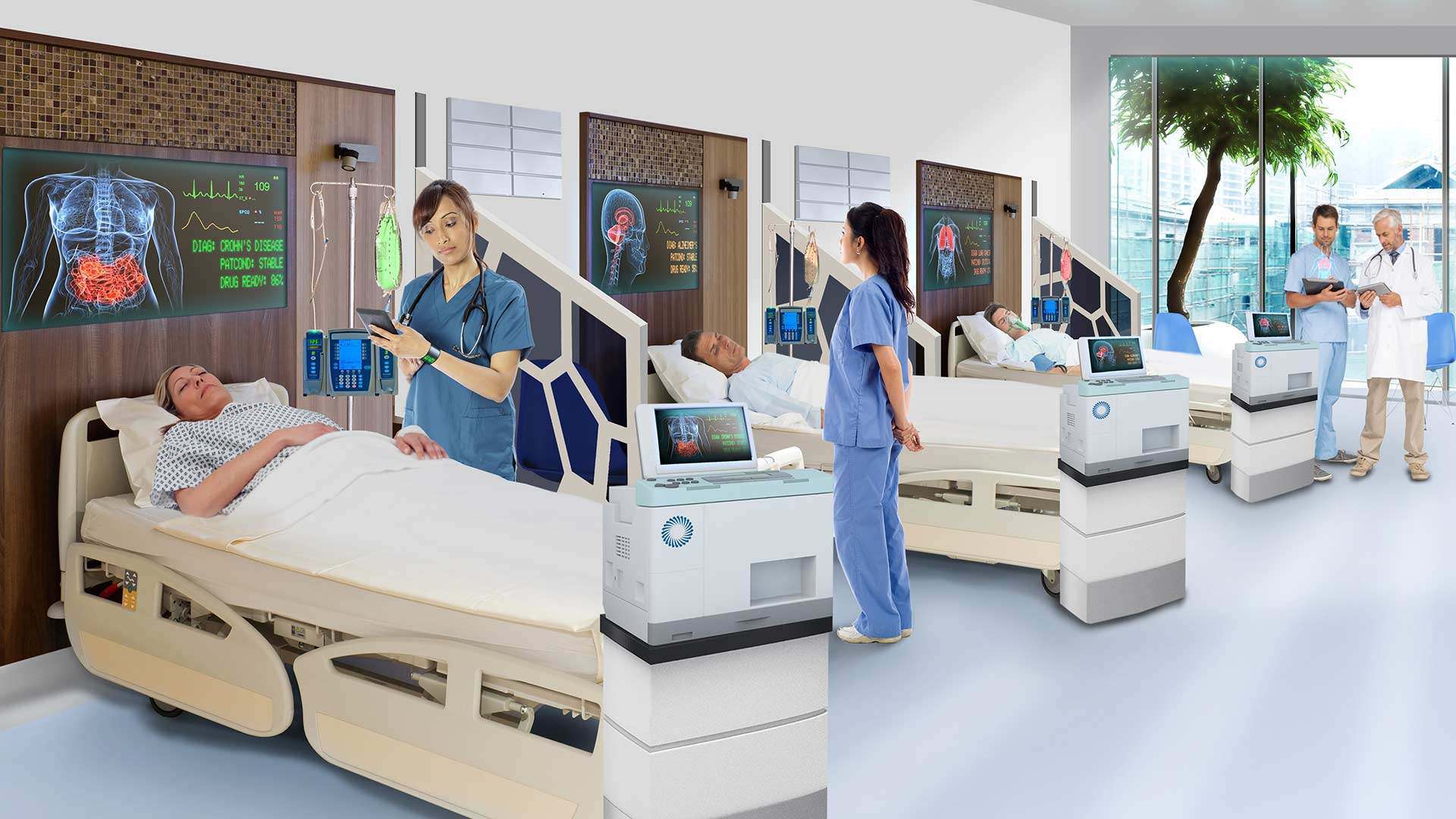 A photo of what hospital wards could look like using the biotherapeutic factory of the future A photo of what hospital wards could look like using the biotherapeutic factory of the future