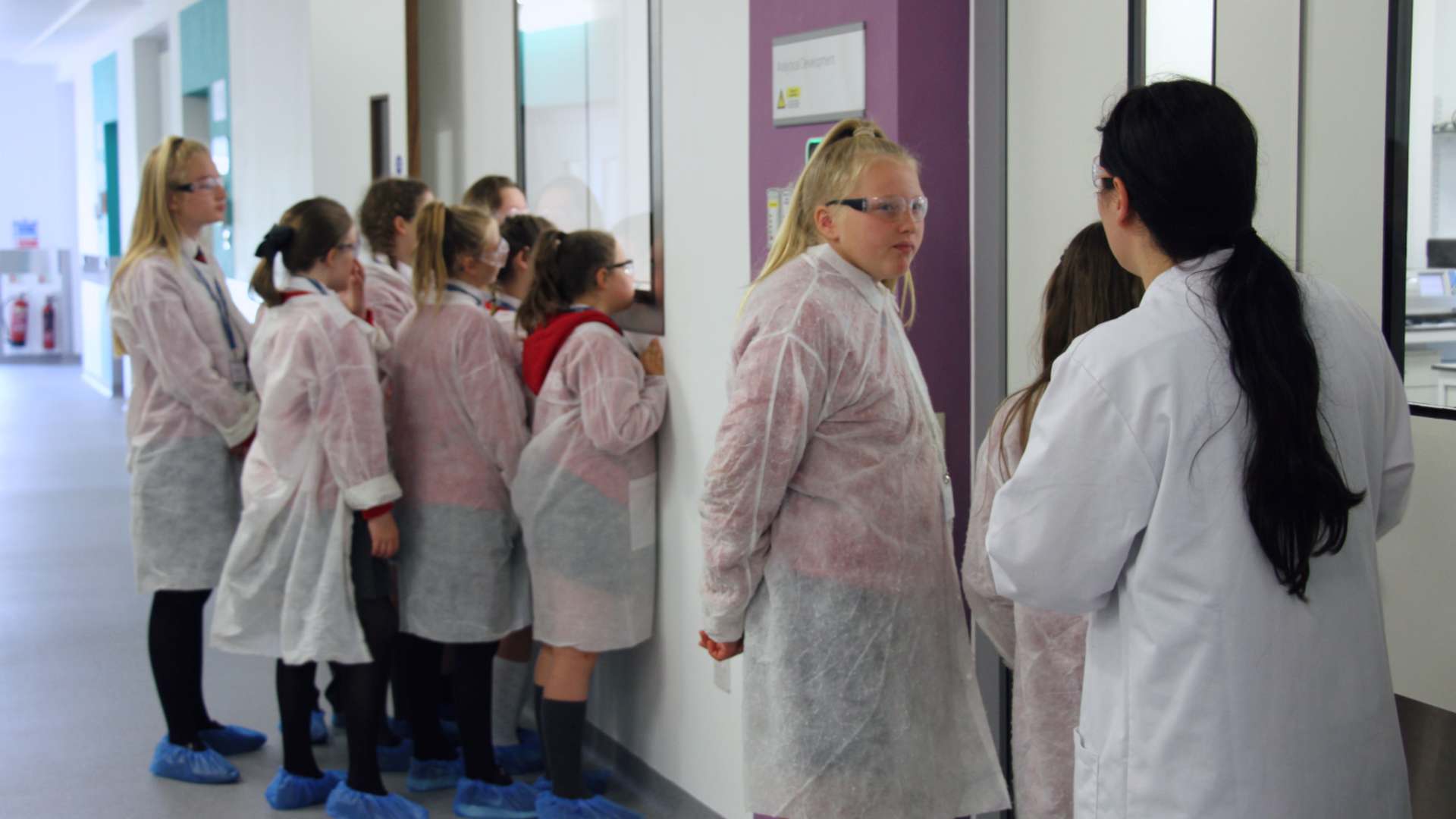 The pupils' visit included a tour of CPI's facilities, including its laboratories The pupils' visit included a tour of CPI's facilities, including its laboratories