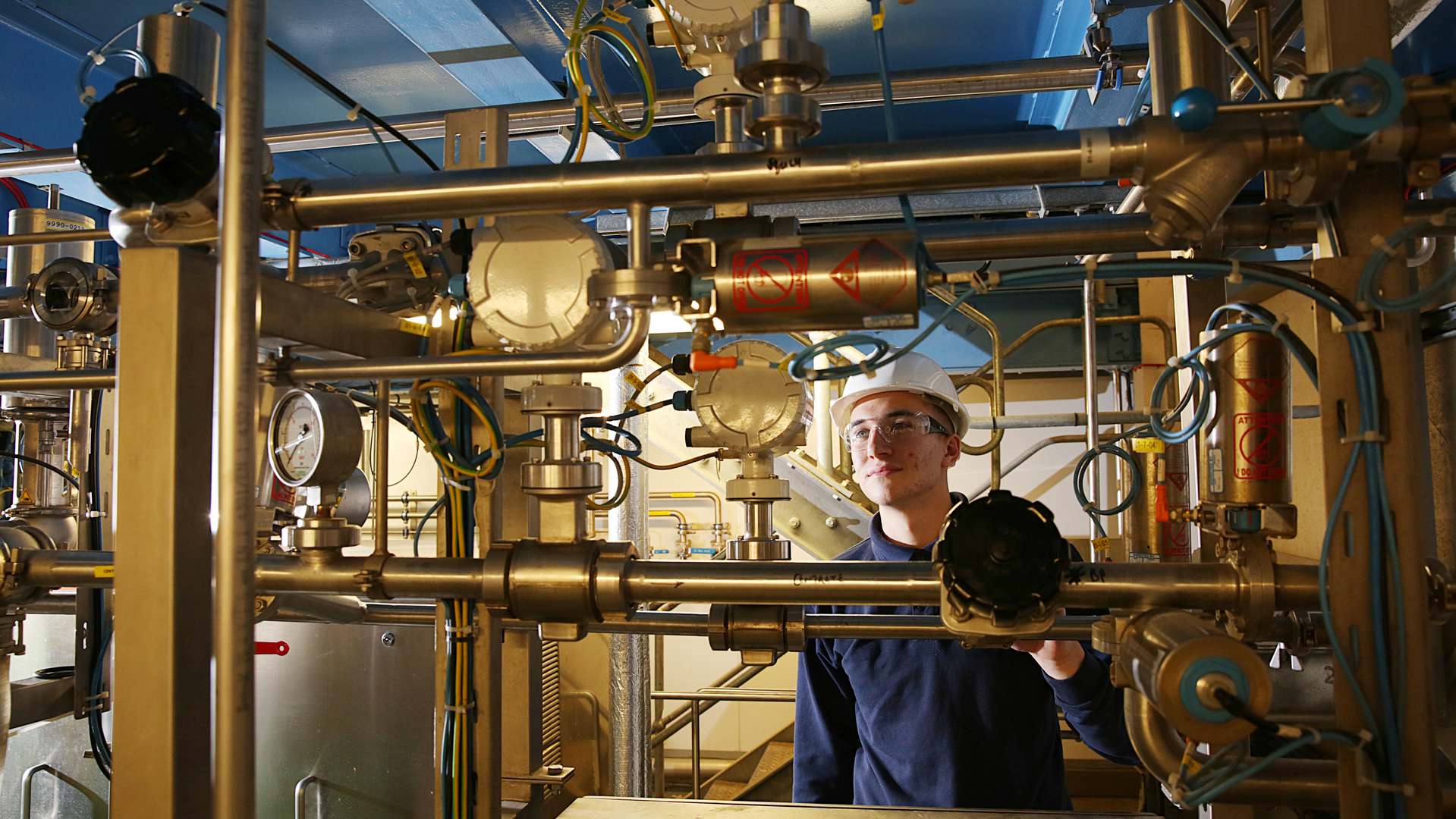 Process Technician Joe Henderson at work in CPI's Wilton base Process Technician Joe Henderson at work in CPI's Wilton base