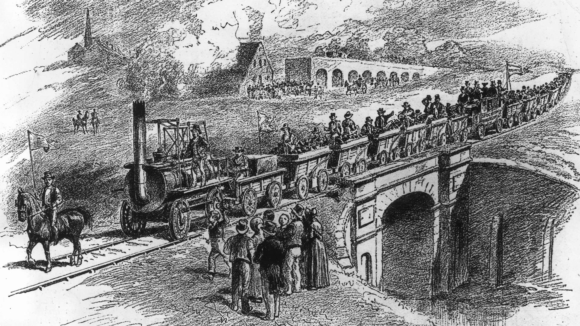 George Stephenson engineered the first inter-city railway line George Stephenson engineered the first inter-city railway line