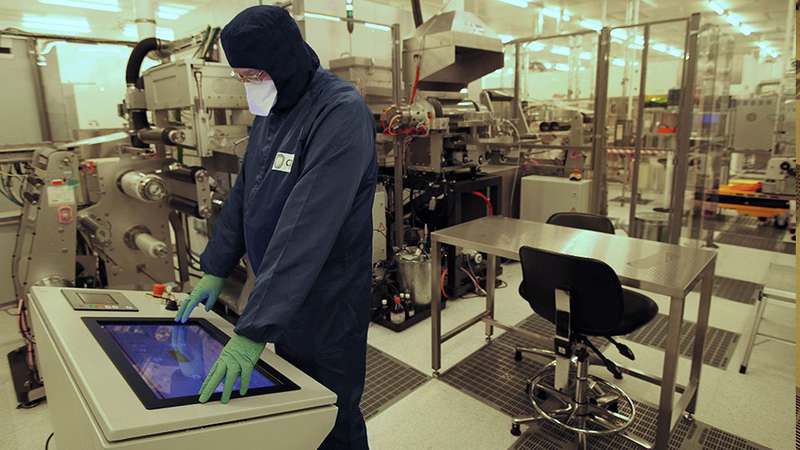 Roll to roll slot die printer at CPI Roll to roll slot die printer at CPI